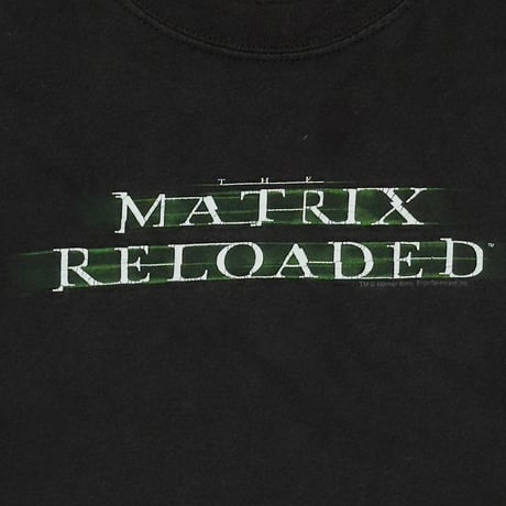 THE MATRIX RELOADED TEXT LOGO M&O XL 1514