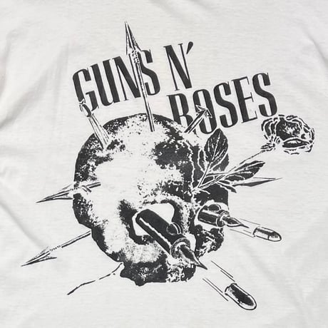 GUNS N' ROSES SKULL MONOCHROME BOOTLEG WHITE LARGE 9960
