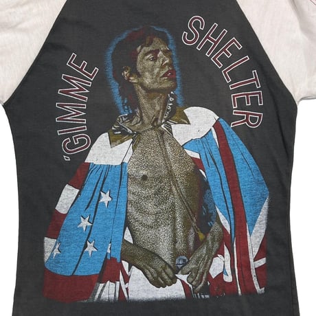 THE ROLLING STONES GIMME SHELTER WORLD TOUR RAGLAN MEDIUM 2764