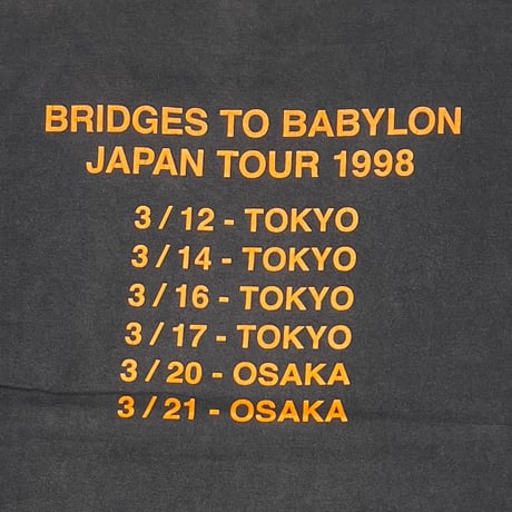 THE ROLLING STONES BRIDGES TO BABYLON JAPAN TOUR 1998 ONEITA LARGE 5529