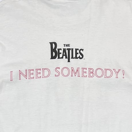THE BEATLES 1990 HELP! I NEED SOMEBODY! WHITE FRUIT OF THE LOOM LARGE 7365