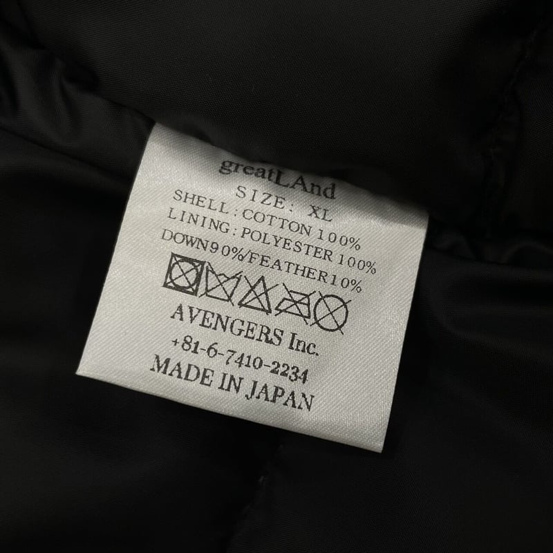greatLAnd ORIGINAL GREATMAN DOWN JACKET XL A |