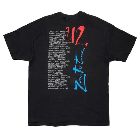 U2 ZOO TV TOUR HANES LARGE 0179
