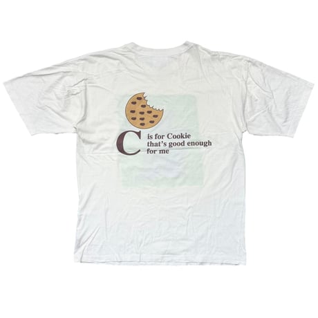 SESAME STREET COOKIE MONSTER C IS FOR COOKIE WHITE FITS LARGE 1029