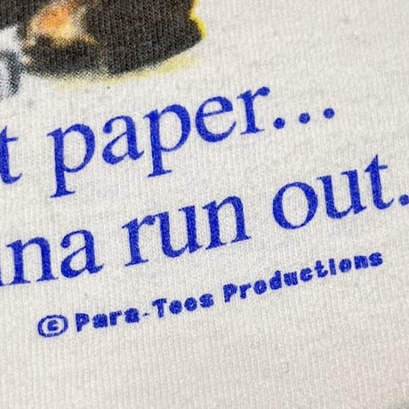 OLD & VINTAGE FORREST TAKES A DUMP FORREST GUMP PARODY WHITE DELTA LARGE 1849