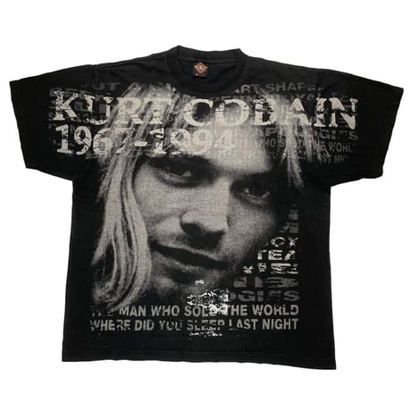 NIRVANA KURT COBAIN MEMORIAL FACE MONOCHROME OVP TEE ROCKEAGLE XL 8481