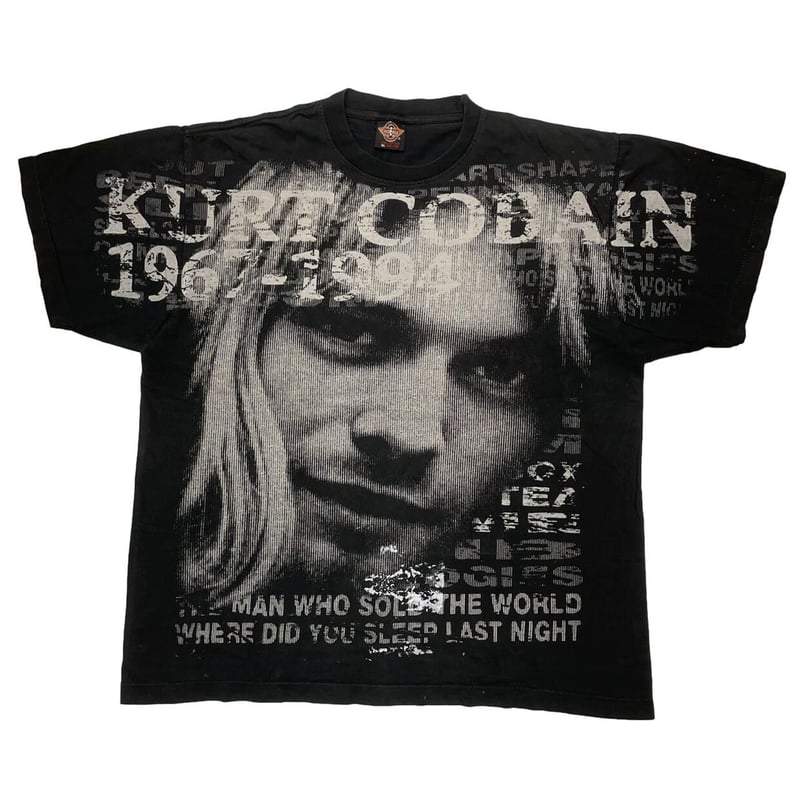 トップス NIRVANA  COBAIN HUGE FACE MEMORIAL Vintage Nirvana Kurt D. Cobain 
