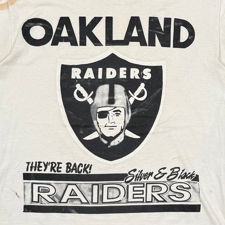 RAIDERS OAKLAND AMERICAN FOOTBALL BOOTLEG WHITE FITS XL 0163
