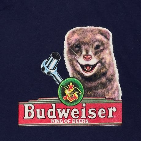 Budweiser 1998 FERRET LIZARD FROG This Is The Best Day Of My Life Frankie! NAVY  DELTA LARGE 8121