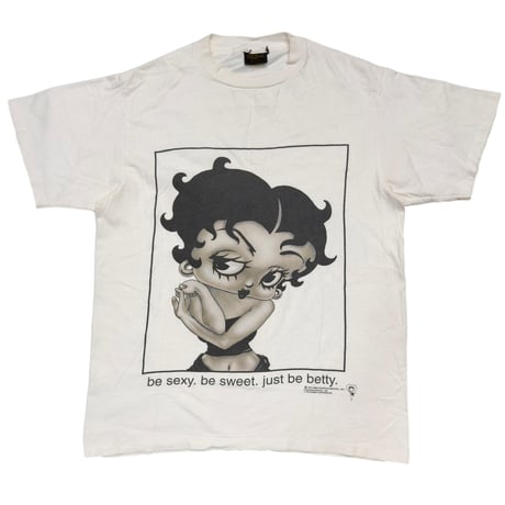 BETTY BOOP 1997 be sexy. be sweet. just be betty. CALVIN KLEIN PARODY WHITE CHANGES LARGE 6713