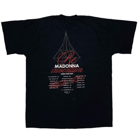 MADONNA RE INVENTION WORLD TOUR 2004 BLACK FRUIT OF THE LOOM LARGE 3830