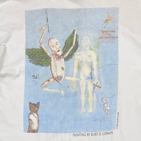 NIRVANA KURT COBAIN MEMORIAL ADULT WHITE GIANT by TULTEX XL 8160