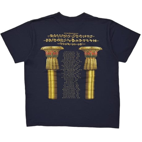 THE ROLLING STONES GOLD TONGUE BRIDGES TO BABYLON TOU 97-98 NAVY ANVIL LARGE 8053