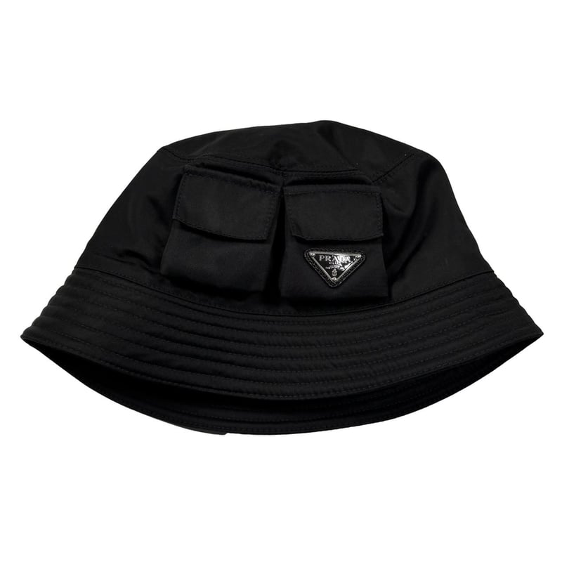 PRADA RE- NYLON BUCKET HAT BLACK XXL | greatLAn