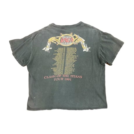 VINTAGE SLAYER CLASH OF THE TITANS TOUR 1991 JERRY LORENZO WEARING XL KB2792