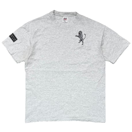 THE ROLLING STONES BRIDGES TO BABYLON LION EMBROIREDERY POCKET ASH GREY ANVIL XL 3681