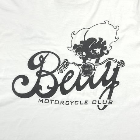 BETTY BOOP MOTORCYCLE CLUB WHITE HANES XL 7957