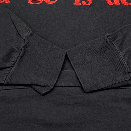 OLD & VINTAGE grunge is dead BOOTLEG LS BLACK FITS XL 6875