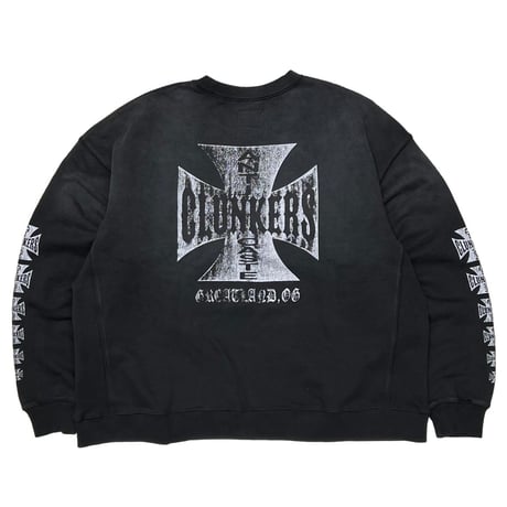 greatLAnd ORIGINAL CLUNKERS CREWNECK SWEAT SHIRT BLACK