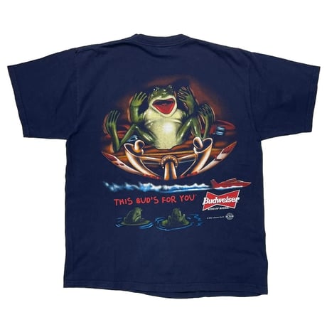 Budweiser FROGS 1996 RIDE THE BOAT THIS BUD'S FOR YOU NAVY TULTEX XL 0368