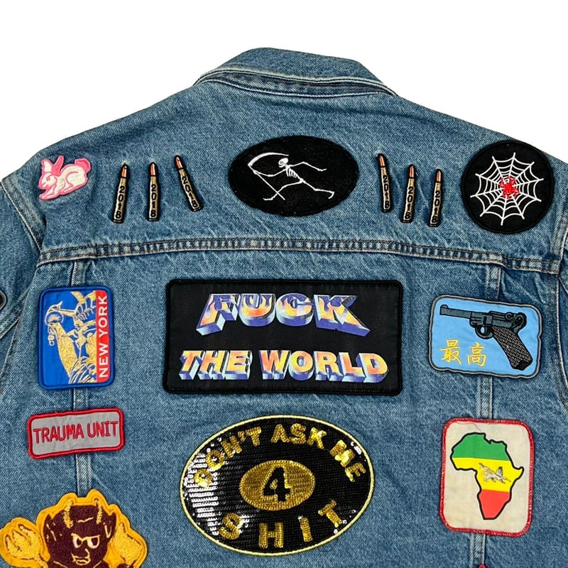 Supreme PATCHES DENIM TRUCKER JACKET INDIGO XL