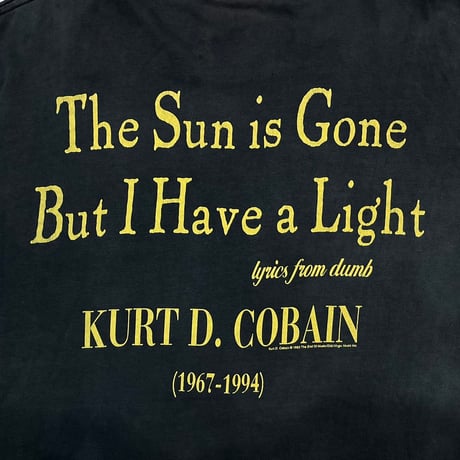 NIRVANA KURT COBAIN MEMORIAL MTV UNPLUGGED The Sun is Gone CHAMP LARGE 3134