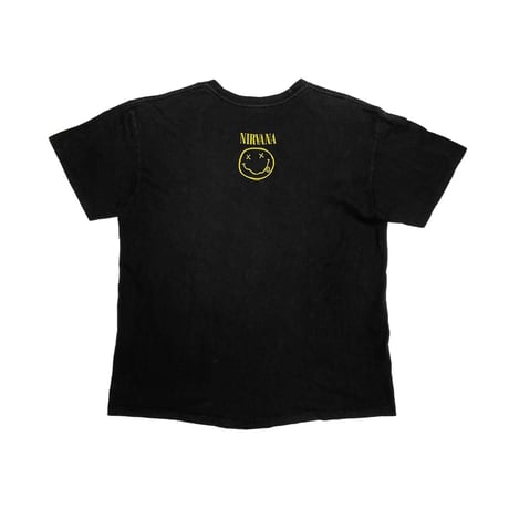 NIRVANA 1992 COPYWRITE BOOTLEG SMILE DOUBLE SIDE TEE XL 0871