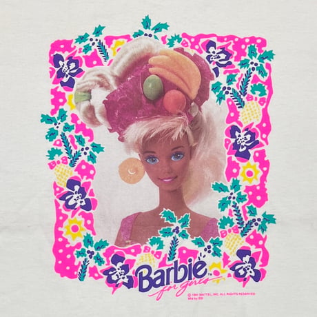 Barbie 1991 DOLL TEE WHITE FRUIT OF THE LOOM XL 3179
