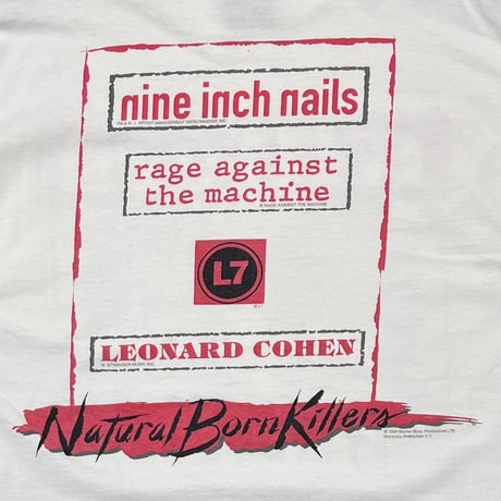 NATURAL BORN KILLERS 1994 BLOOD LUST MOVIE PROMO WHITE GIANT BY TULTEX XL 6397
