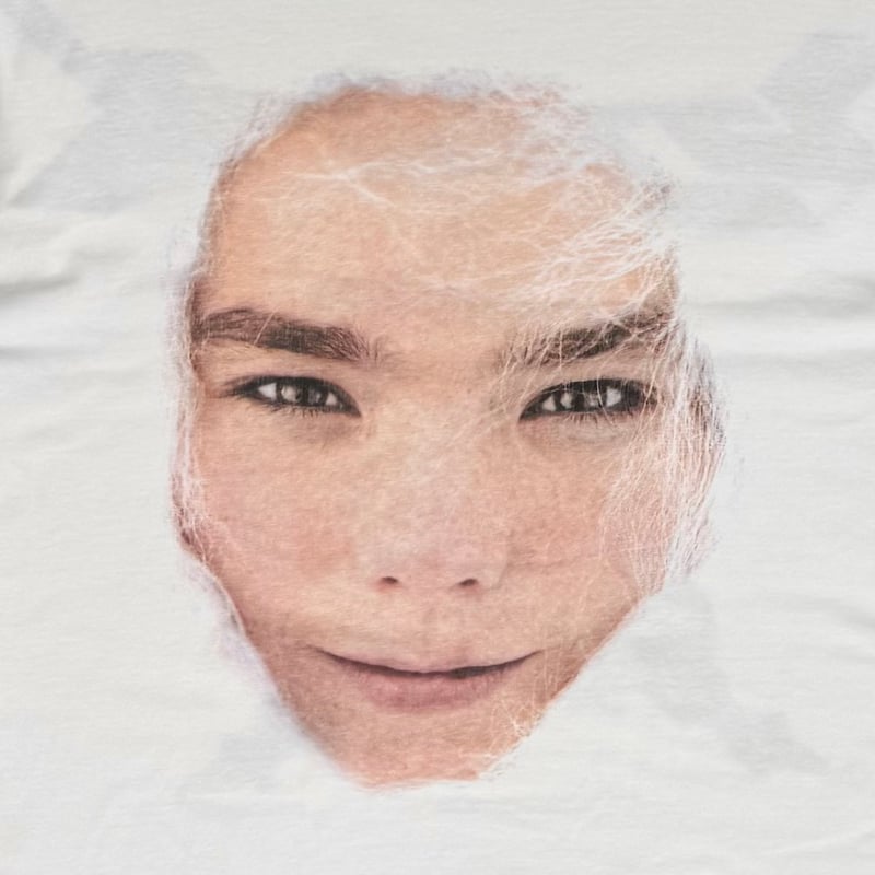 Bjork 1994 HUGE FACE WHITE PHOTO by Stephane Se