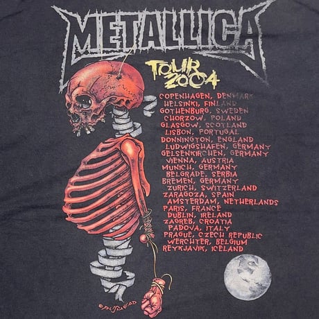 METALLICA PUSHEAD TOUR 2004 FITS XL 6939