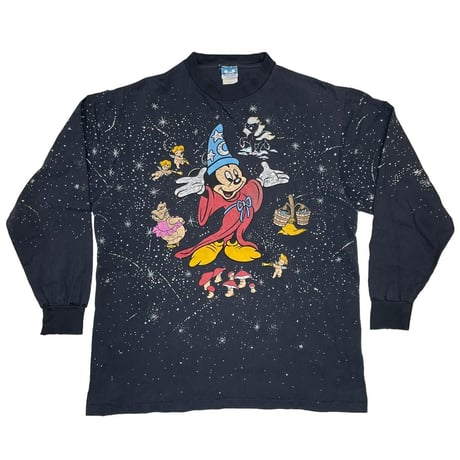 DISNEY VINTAGE FANTASIA 50th ANNIVERSARY OVP LS BLACK XL 1879