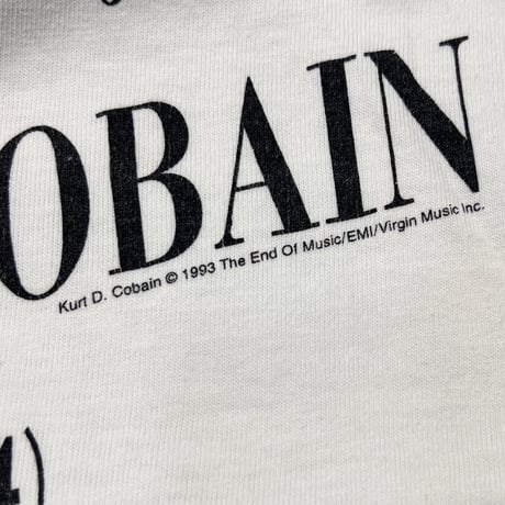 NIRVANA KURT COBAIN MEMORIAL SUN IS GONE WHITE GIANT LARGE 6661