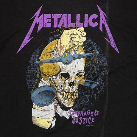 METALLICA PUSHEAD DAMAGED JUSTICE FITS L-XL 3486