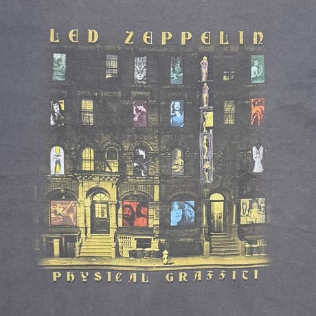 LED ZEPPELIN PHYSICAL GRAFFITI CHARCOAL LIQUID BLUE XL 7666