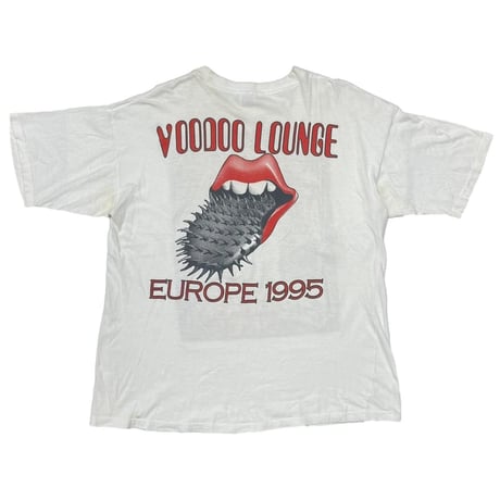 THE ROLLING STONES VOODOO LOUNGE EUROPE 1995 SPIKE TONGUE WHITE XL 7794