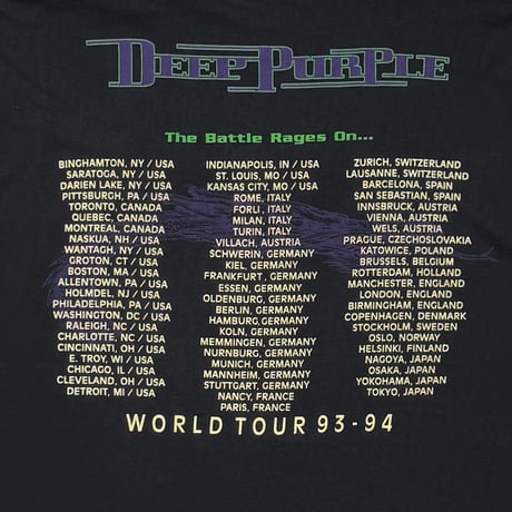 DEEP PURPLE DRAGON 1993-1994 THE BATTLE RAGES ON... EURO XL 8373