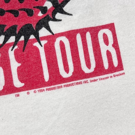 THE ROLLING STONES VOODOO LOUNGE TOUR 94/95 LIP & TONGUE COUNTRY FLAG WHITE BROCKUM XL 3939