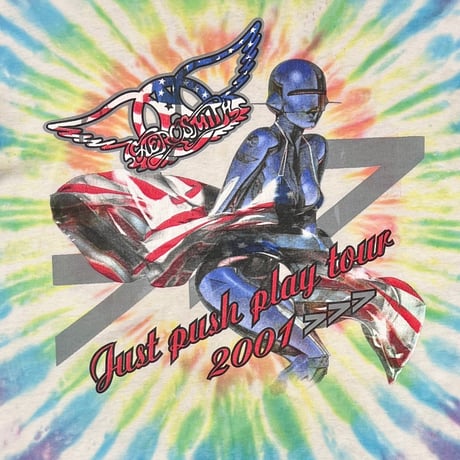AEROSMITH SORAYAMA JUST PUSH PLAY TOUR 2001 BOOTLEG TIEDYE DELTA XL 5144