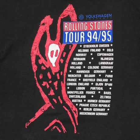 ROLLING STONES 1995 VOODOO LOUNGE TOUR 94/95 VOLKSWAGEN EURO FITS XL 4402