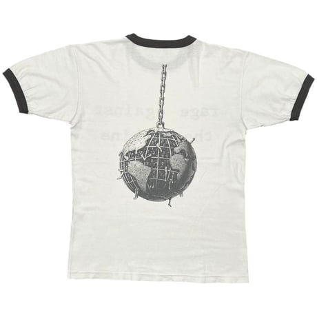 RAGE AGAINST THE MACHINE WRECKING BALL RINGER TEE WHITE/BLACK FITS LARGE 4652