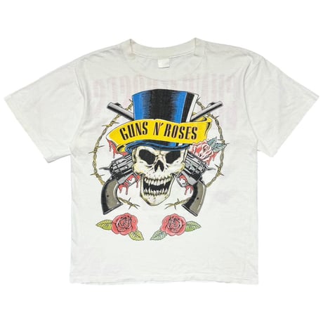 GUNS N' ROSES SKULL HAT BOOTLEG WHITE FITS XL 3152