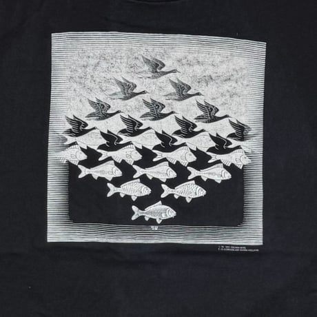 MC ESCHER SKY AND WATER BLACK SOFTEE XL 1744