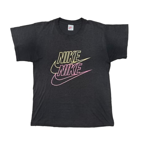 OLD VINTAGE NIKE NEON LOGO TEE BLACK 5305