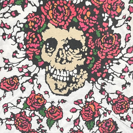 GRATEFUL DEAD 1992 SKULL ROSE OVP WHITE LIQUID BLUE XL 6810
