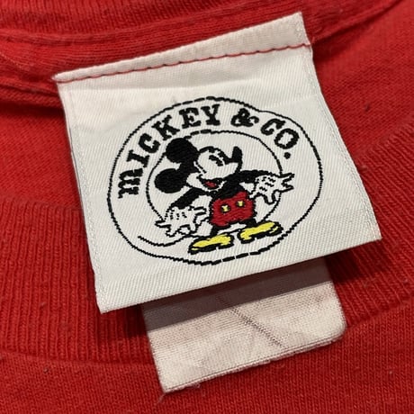 DISNEY VINTAGE 90s LINK PRINT CLASSIC MICKEY RED FITS XXL 2569
