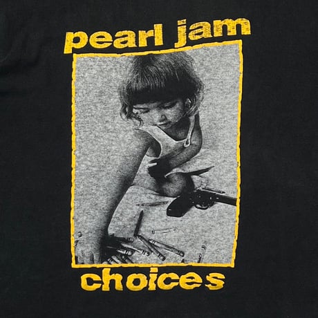 PEARL JAM choices YELLOW TEXT FRUIT OF THE LOOM XL 2451