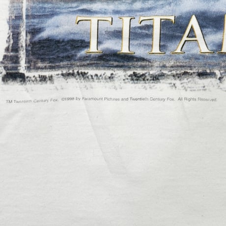 TITANIC 1998 MOVIE PROMO POSTER DESIGN WHITE OSFA FITS XL 6373