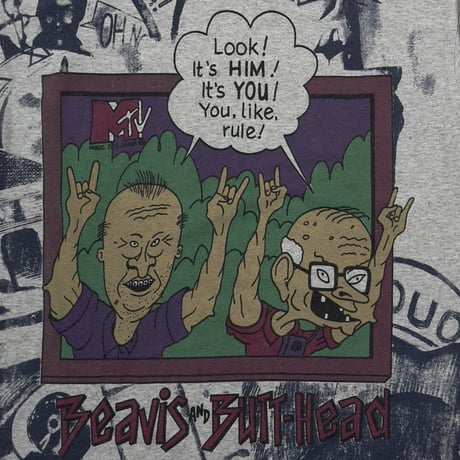 BEAVIS AND BUTT-HEAD MTV OVP CREWNECK SWEAT GREY FITS LARGE 2597