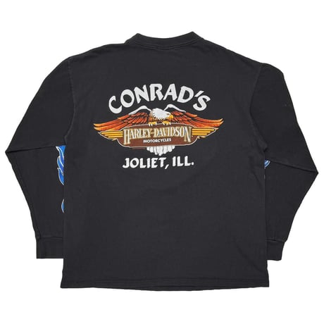 HARLEY DAVIDSON BLUE EMBLEM FLAME LS BACK EAGLE CONRAD'S XXL 5939